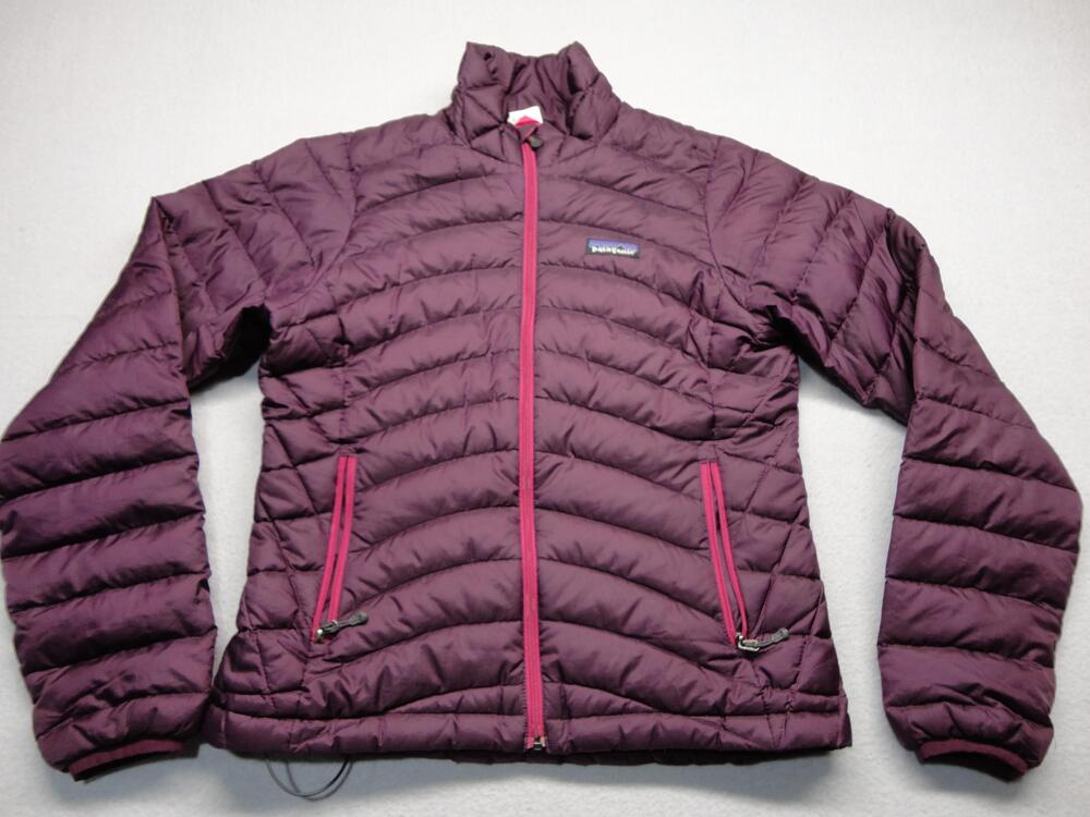 Patagonia Down Sweater Jacket Womens XS Purple Puffer Quilted Full Zip Warm